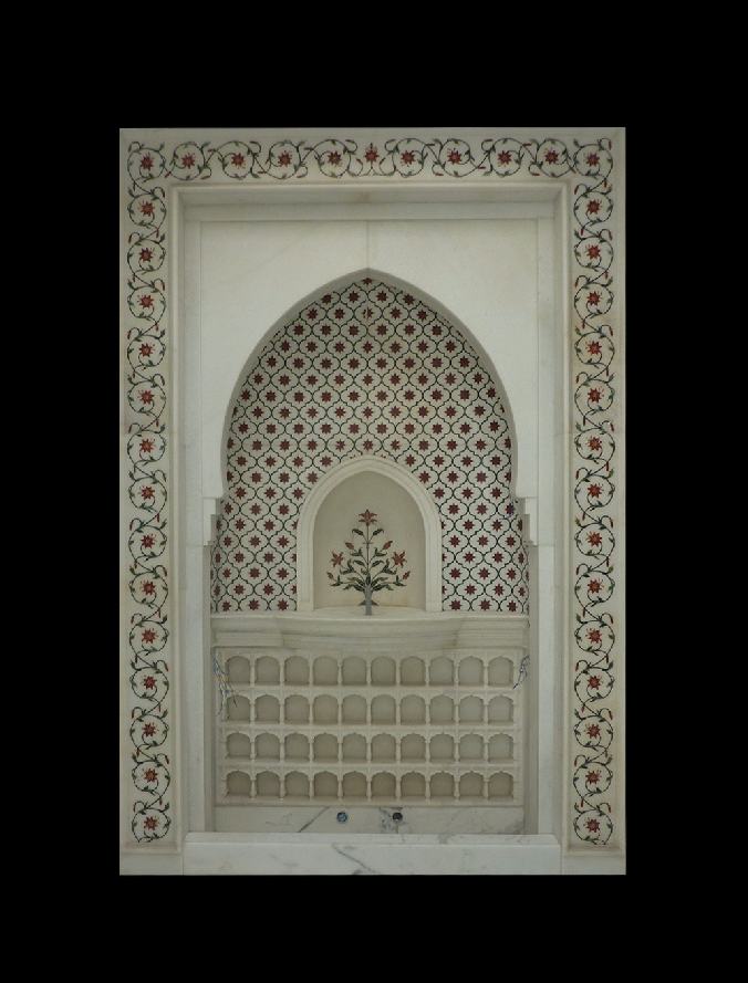 Inlaid White Marble Water Cascade Inlaid White Marble Water Cascade